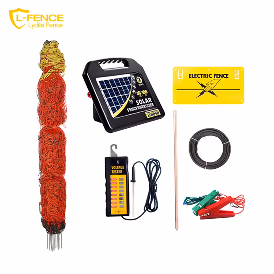 Lydite 50m Length Double Ground Spikes Electric Fence Netting for Sheep